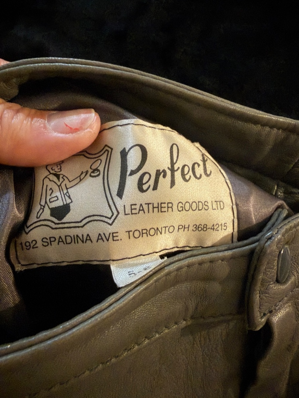 Vintage Perfect Leather Goods LTD Grey Leather Pants Size 5/6 - Picture 5 of 6